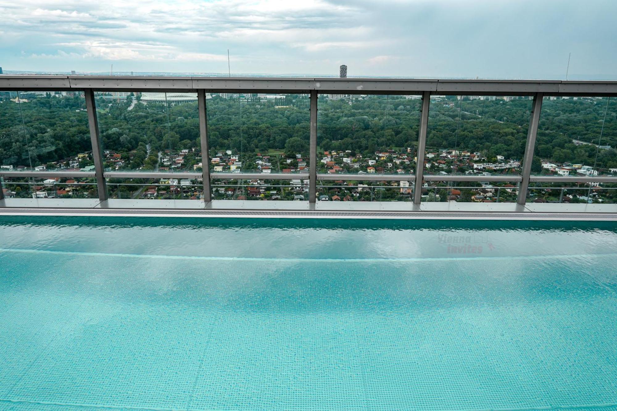 Amazing View Over Vienna And Infinity Pool Exterior foto